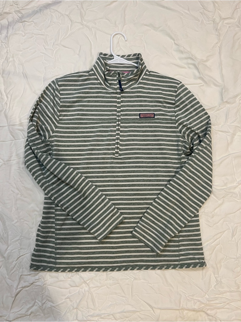 Vineyard Vines Green Stripe Athletic Shep Shirt Sz L